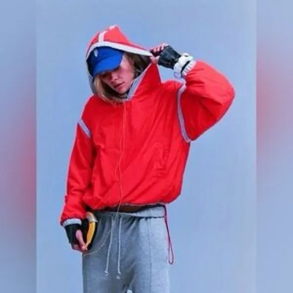 NWT FP Movement by Free People Don’t Back Down Pullover in Electric Sunset XS - Picture 2 of 7